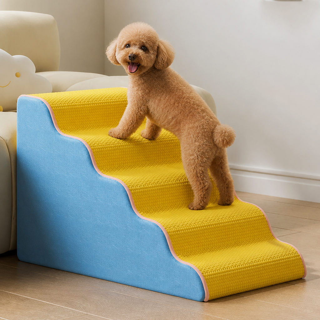 DogBedHouse Non-Slip Lightweight & Portable Dog Stairs (3-5 Steps)