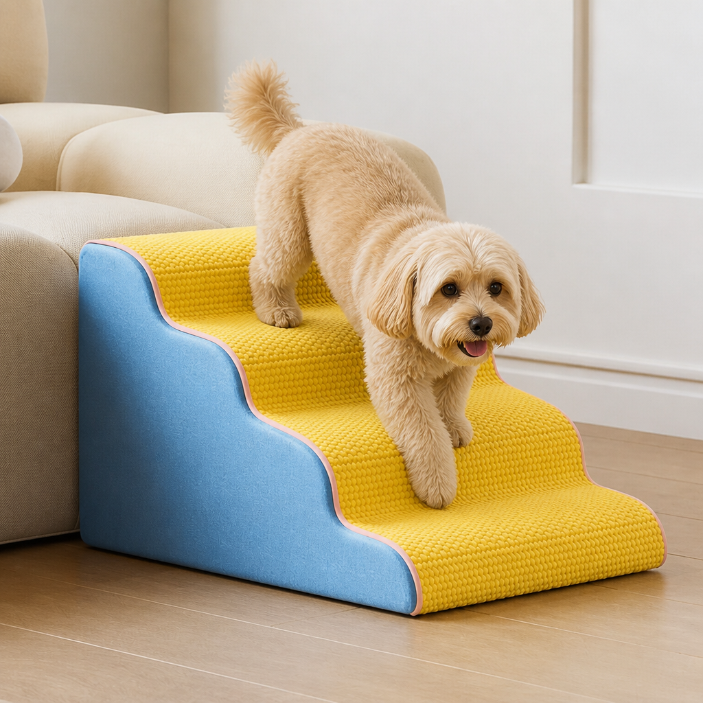 DogBedHouse Non-Slip Lightweight & Portable Dog Stairs (3-5 Steps)