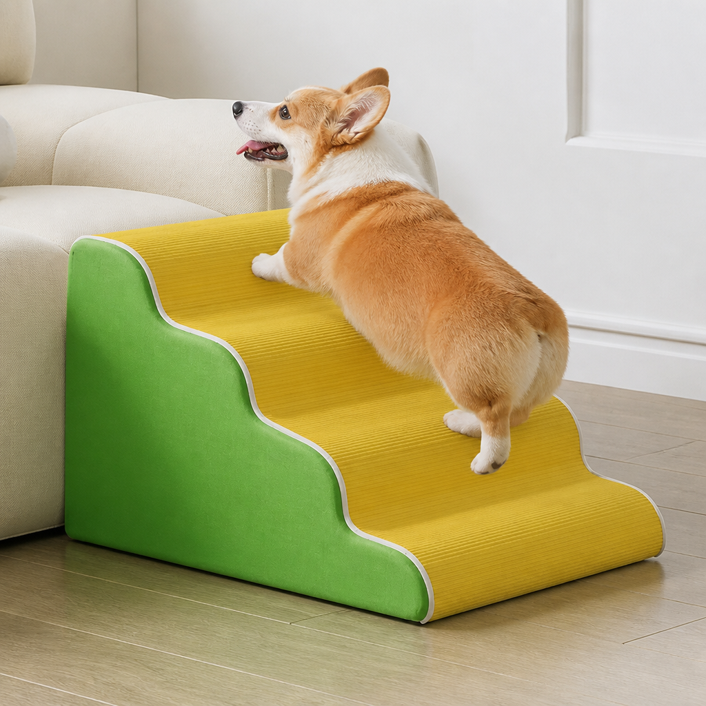 DogBedHouse Non-Slip Lightweight & Portable Dog Stairs (3-5 Steps)
