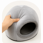 DogBedHouse Non-Slip Plush Cat Cave Bed (Removable Cushion)