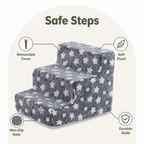 DogBedHouse Non-Slip Plush Pet Stairs (Removable Washable Cover)