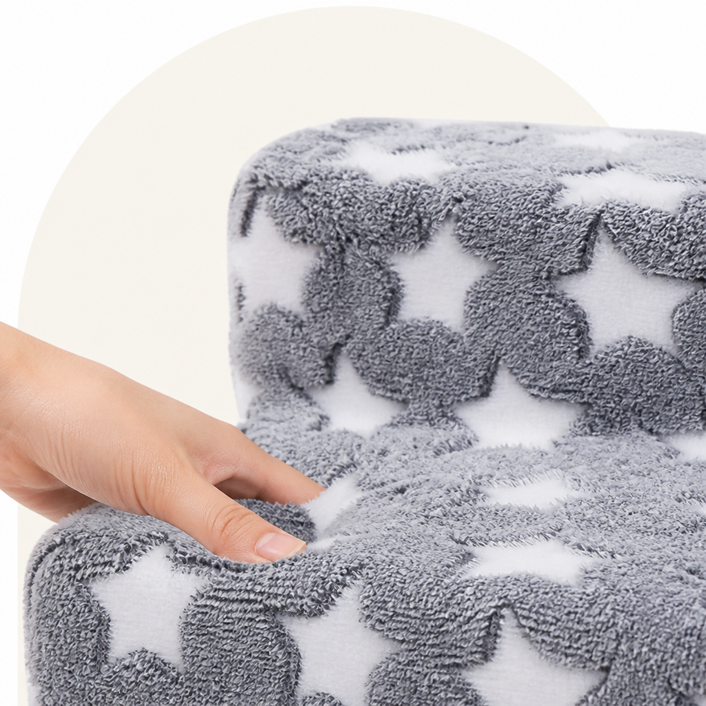 DogBedHouse Non-Slip Plush Pet Stairs (Removable Washable Cover)
