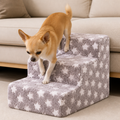DogBedHouse Non-Slip Plush Pet Stairs (Removable Washable Cover)