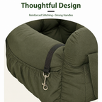 DogBedHouse Non-Slip & Washable Booster Dog Car Seat (Adjustable Safety Straps)