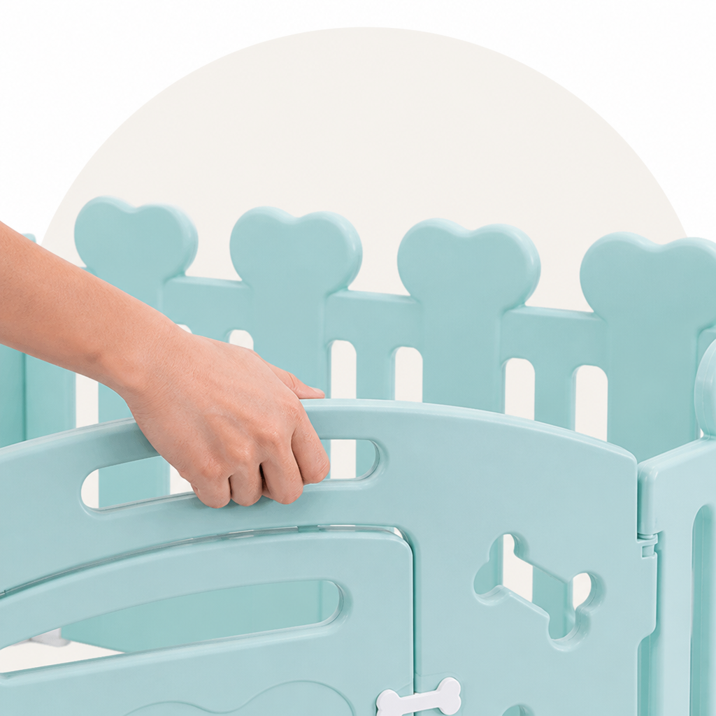DogBedHouse Non-Toxic HDPE Lockable Dog Playpen (Foldable)