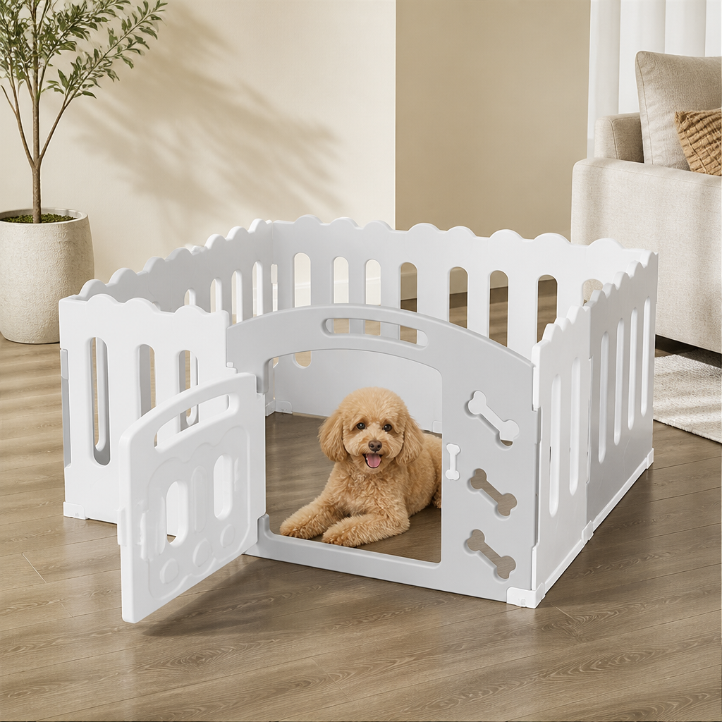 DogBedHouse Non-Toxic Recycled HDPE & Lockable Dog Playpen