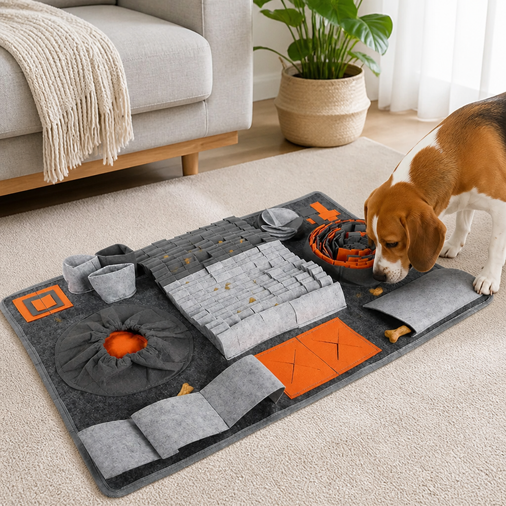DogBedHouse Nose-Work & Slow-Feeding Snuffle Mat (Machine Washable)