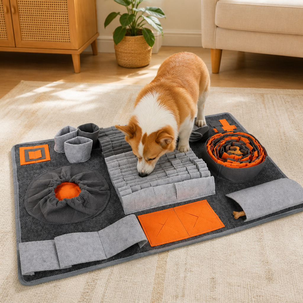 DogBedHouse Nose-Work & Slow-Feeding Snuffle Mat (Machine Washable)