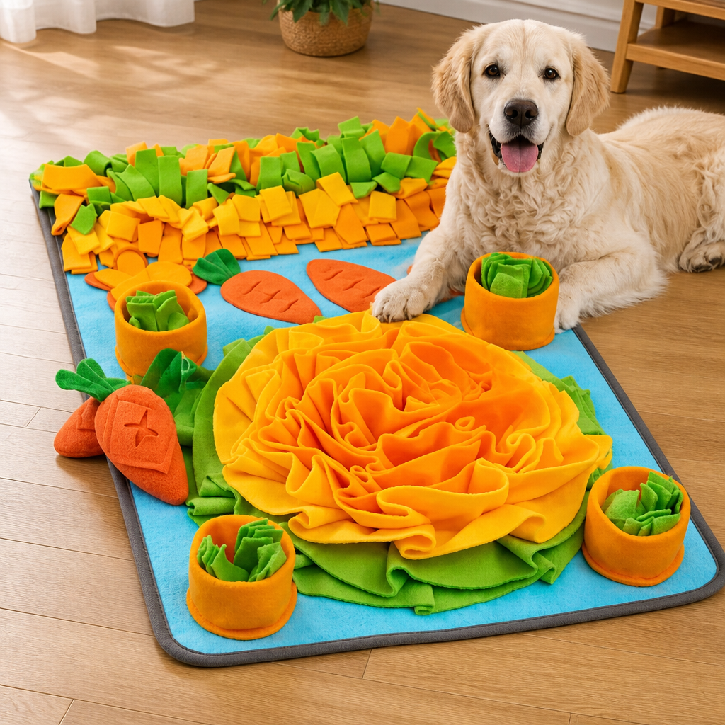 DogBedHouse Nose-Work & Slow-Feeding Snuffle Mat (Machine Washable)