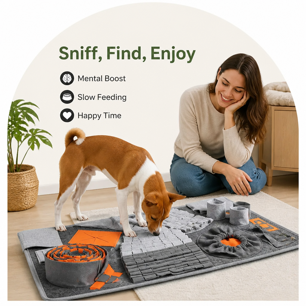 DogBedHouse Nose-Work & Slow-Feeding Snuffle Mat (Machine Washable)
