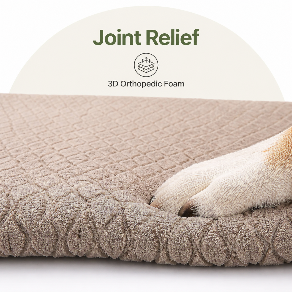 DogBedHouse Orthopedic 3D Foam & Waterproof Dog Bed (Removable Cover)