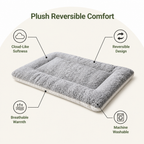 DogBedHouse Orthopedic Cloud-Like Reversible Dog Bed (Machine Washable Cover)