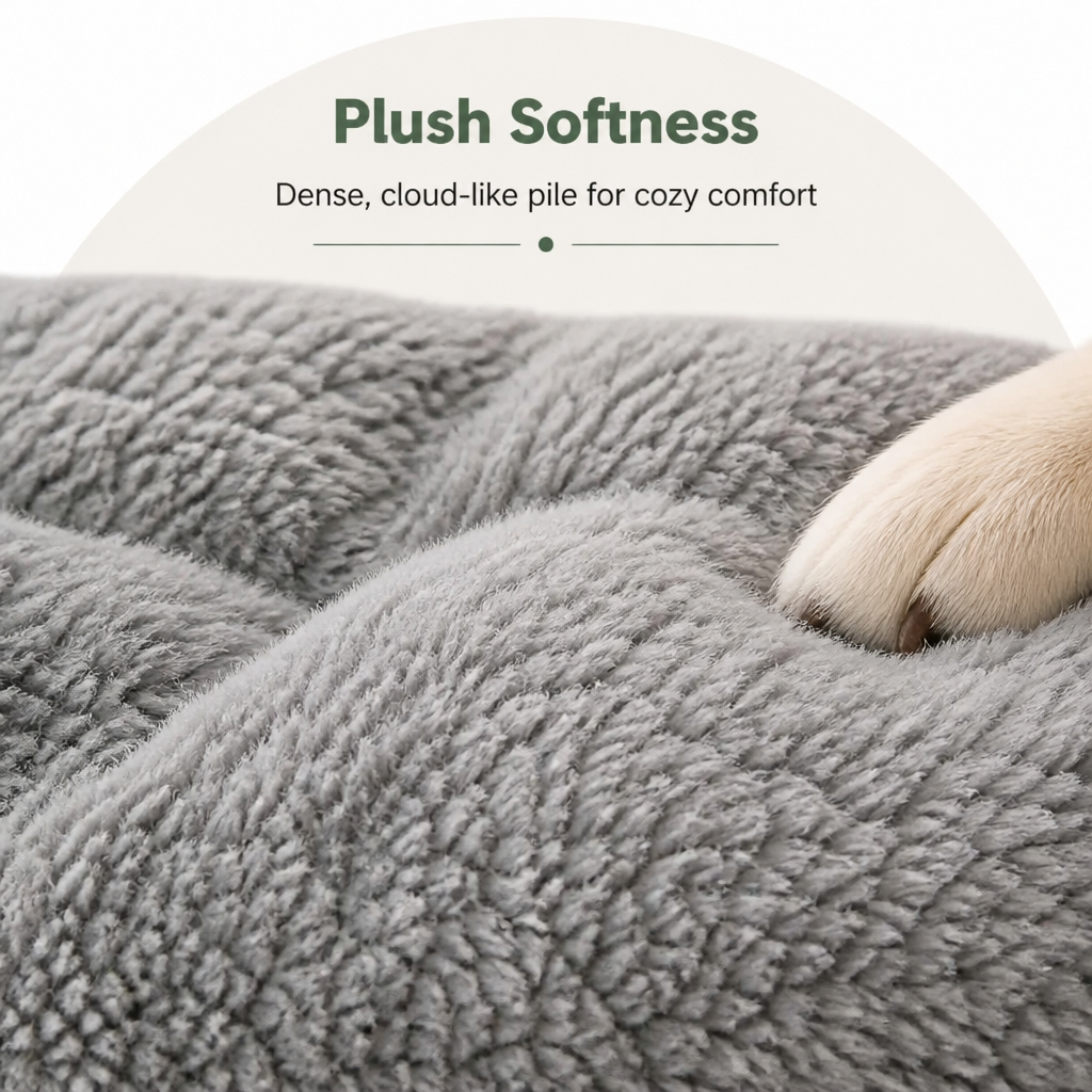 DogBedHouse Orthopedic Cloud-Like Reversible Dog Bed (Machine Washable Cover)