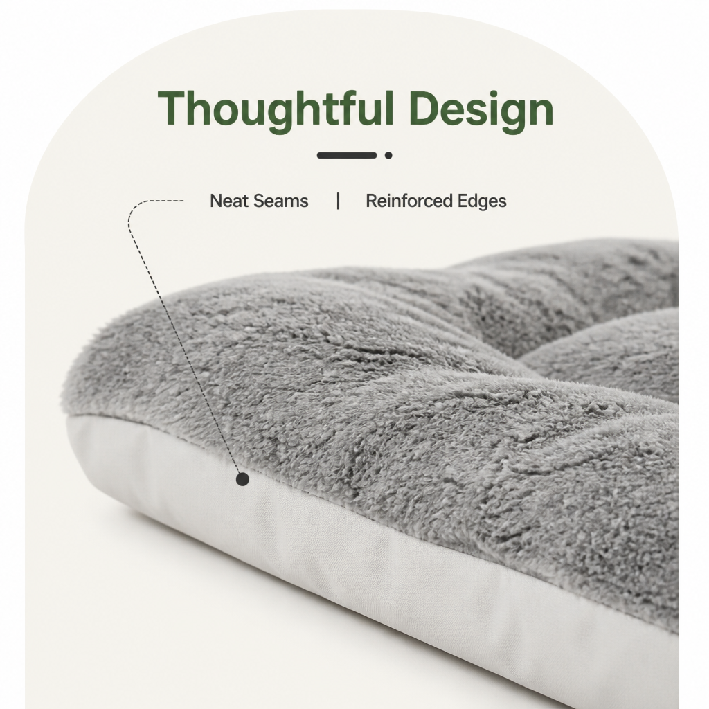 DogBedHouse Orthopedic Cloud-Like Reversible Dog Bed (Machine Washable Cover)