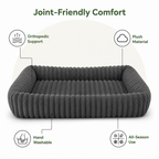 DogBedHouse Orthopedic High-Resilience Plush Dog Bed (Hand-Washable)