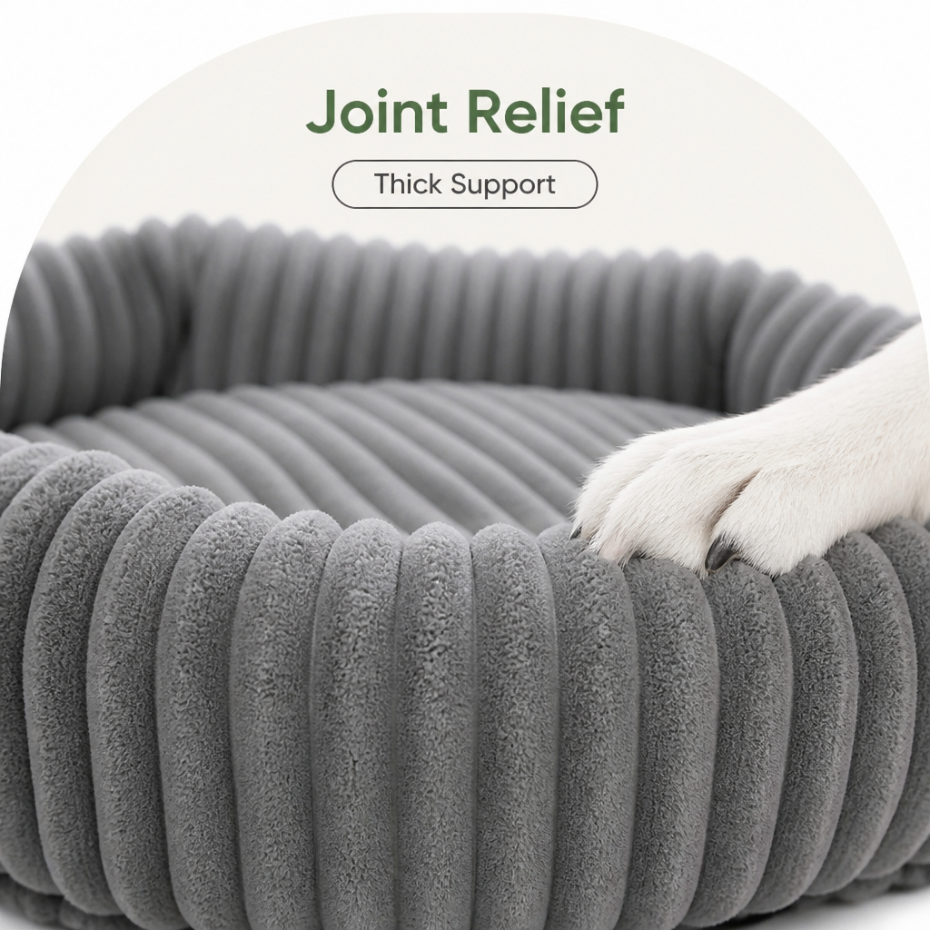 DogBedHouse Orthopedic High-Resilience Plush Dog Bed (Hand-Washable)