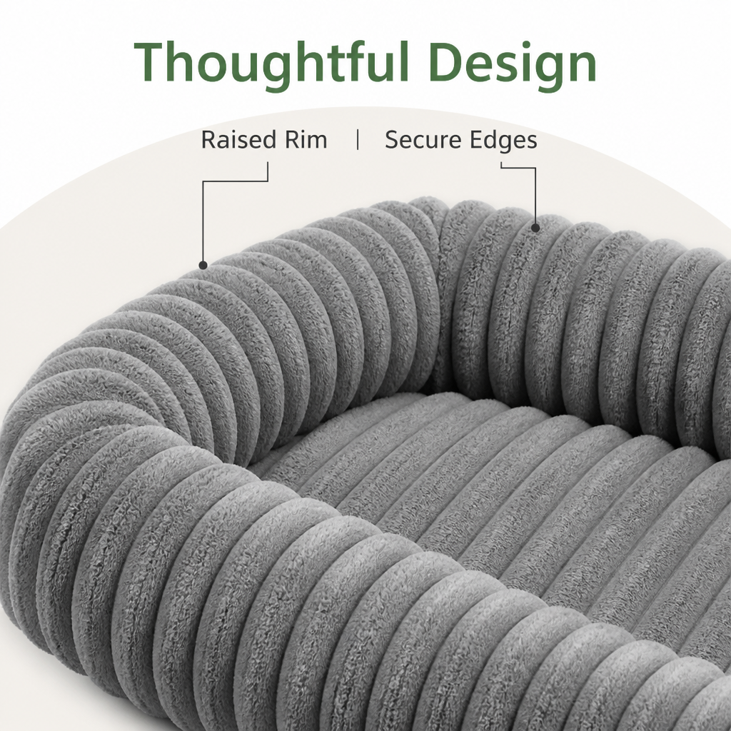 DogBedHouse Orthopedic High-Resilience Plush Dog Bed (Hand-Washable)