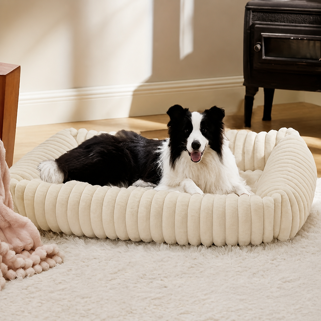 DogBedHouse Orthopedic High-Resilience Plush Dog Bed (Hand-Washable)