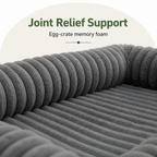 DogBedHouse Orthopedic Memory Foam Bolster Bed (Waterproof Removable Cover)