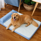 DogBedHouse Orthopedic Memory Foam & Breathable Waterproof Bolster Bed (Removable Cover)