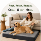 DogBedHouse Orthopedic Memory Foam Dog Bed (Removable Cover & Waterproof Lining)