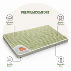 DogBedHouse Orthopedic Memory Foam Dog Bed (Removable Machine-Washable Cover)