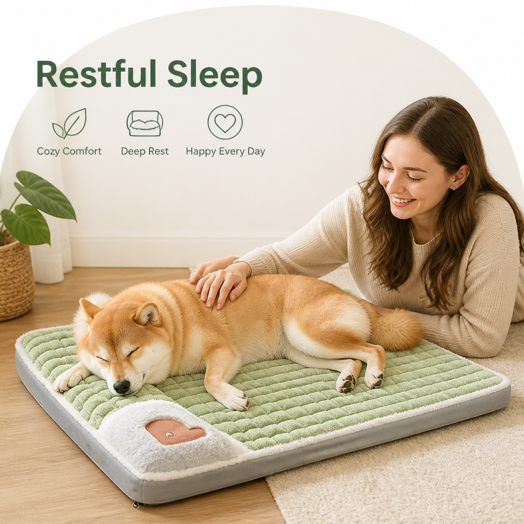 DogBedHouse Orthopedic Memory Foam Dog Bed (Removable Machine-Washable Cover)