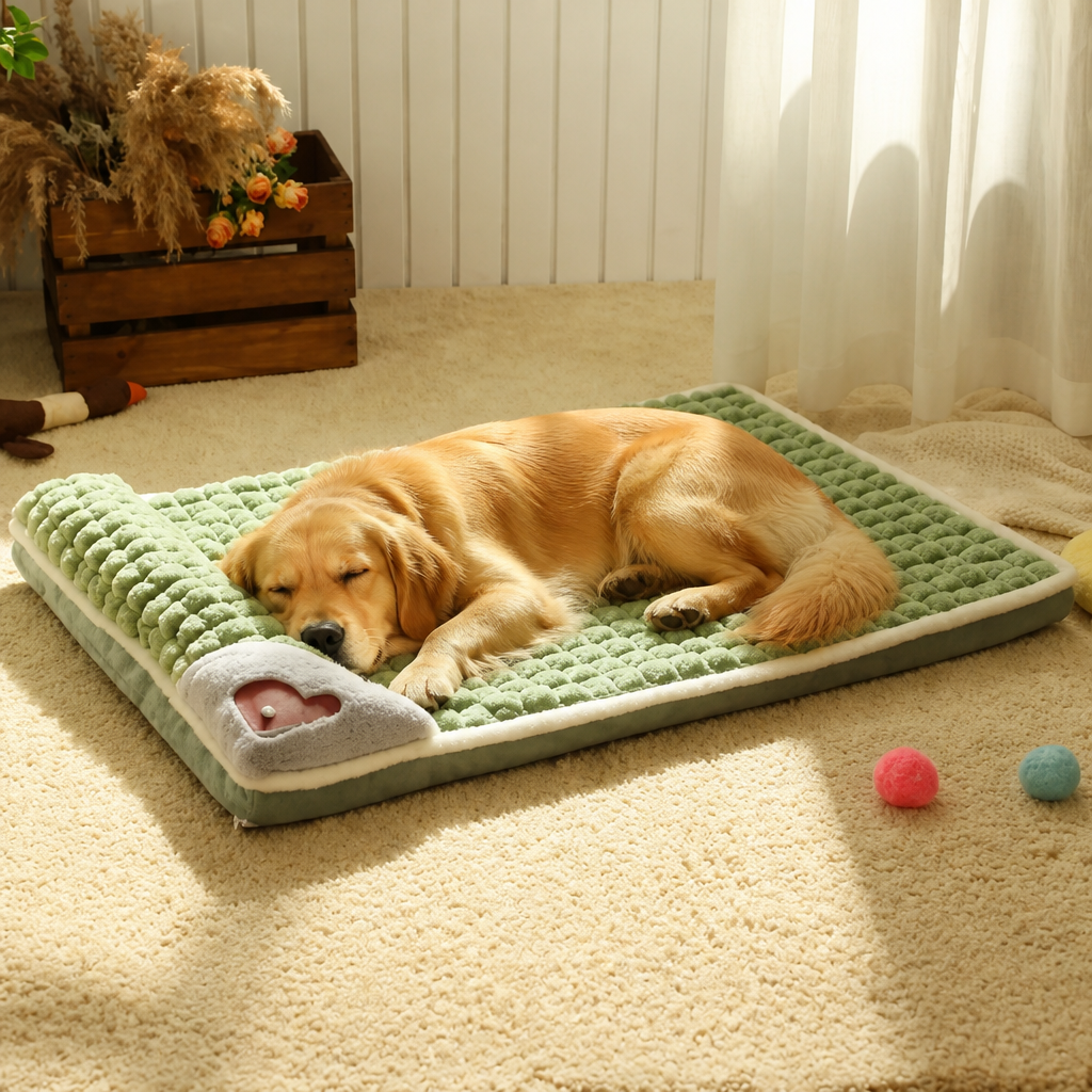 DogBedHouse Orthopedic Memory Foam Dog Bed (Removable Machine-Washable Cover)