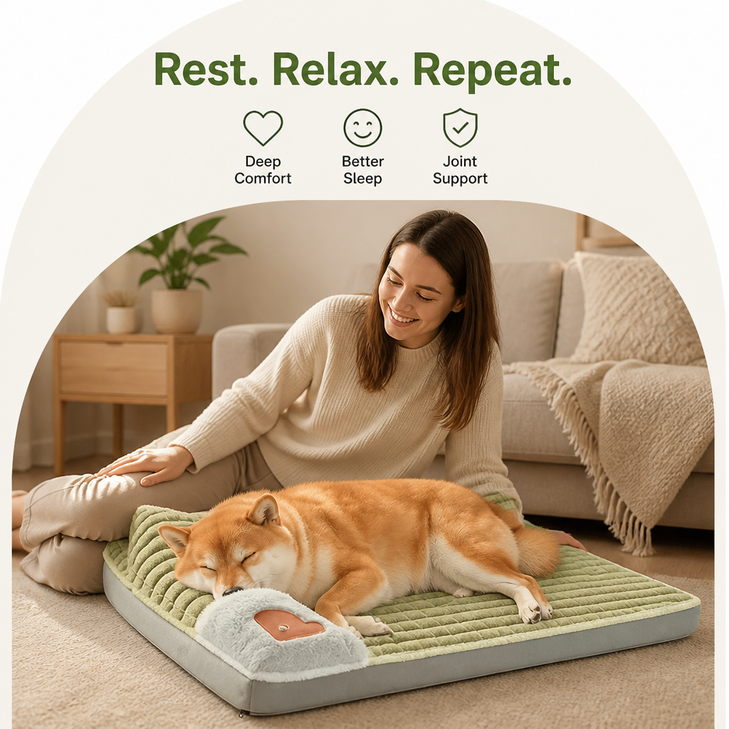 DogBedHouse Orthopedic Memory Foam Dog Bed (Removable Washable Cover)