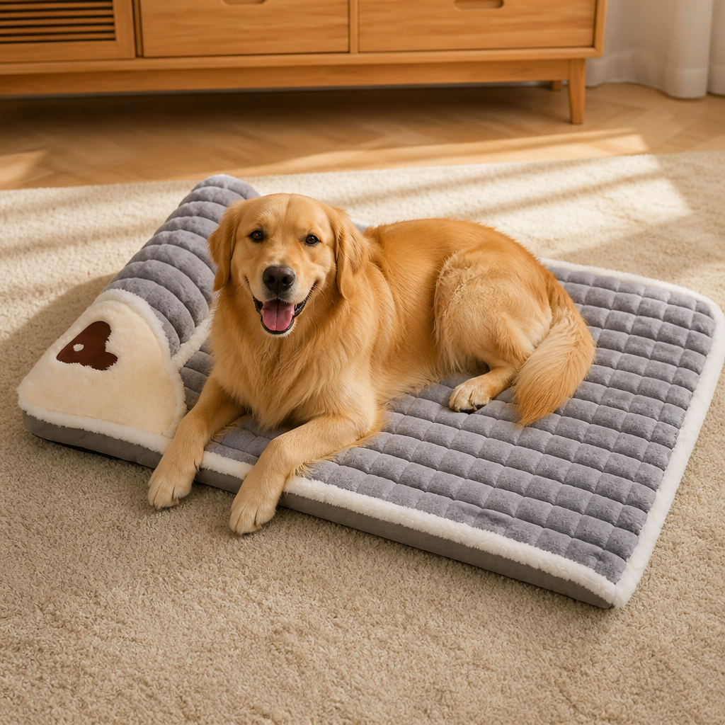 DogBedHouse Orthopedic Memory Foam Dog Bed (Removable Washable Cover)