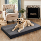 DogBedHouse Orthopedic Memory Foam Dog Bed (Waterproof Washable Cover)