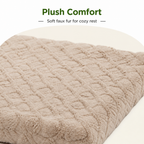 DogBedHouse Orthopedic Memory Foam & Washable Faux Fur Dog Bed (Waterproof Anti-Slip Base)