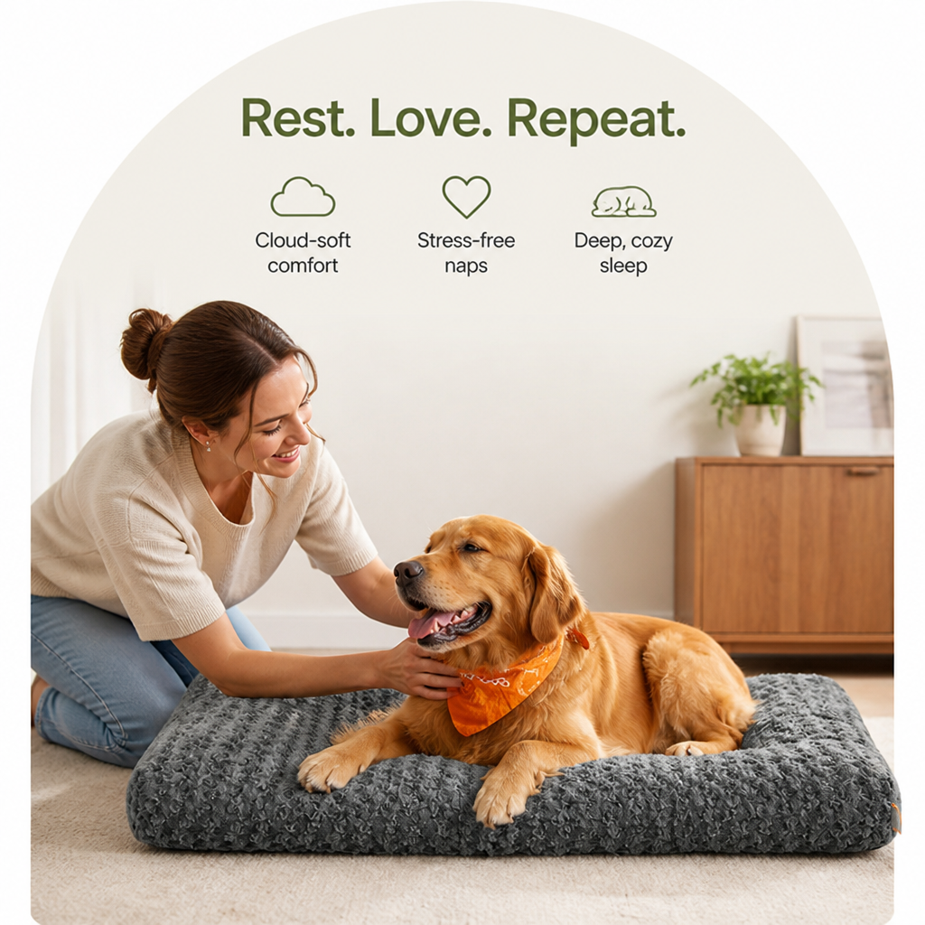 DogBedHouse Orthopedic PP-Fill Non-Slip & Washable Dog Bed