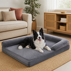 DogBedHouse Orthopedic Sponge Foam Dog Bed (Removable Washable Cover)