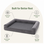 DogBedHouse Orthopedic Sponge Foam Dog Bed (Removable Washable Cover)