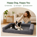 DogBedHouse Orthopedic Sponge Foam Dog Bed (Removable Washable Cover)