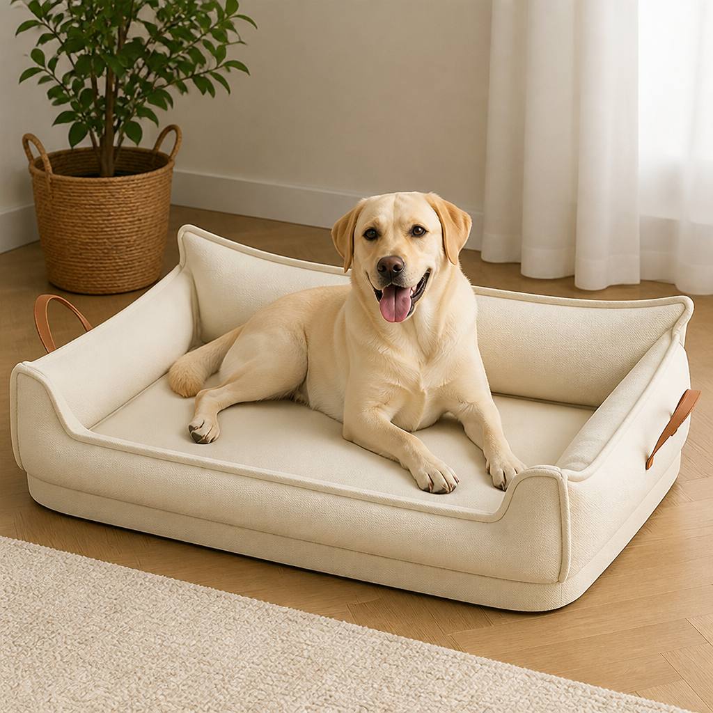 DogBedHouse Orthopedic Water-Resistant Dog Bed (Detachable Cover)