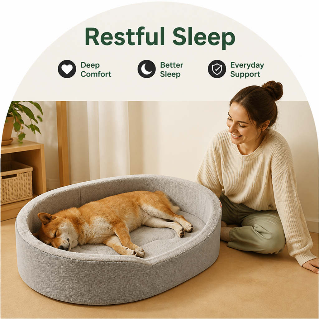 DogBedHouse Orthopedic & Waterproof Bolster Bed