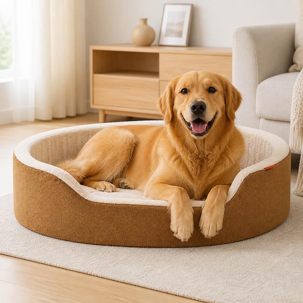 DogBedHouse Orthopedic & Waterproof Bolster Bed