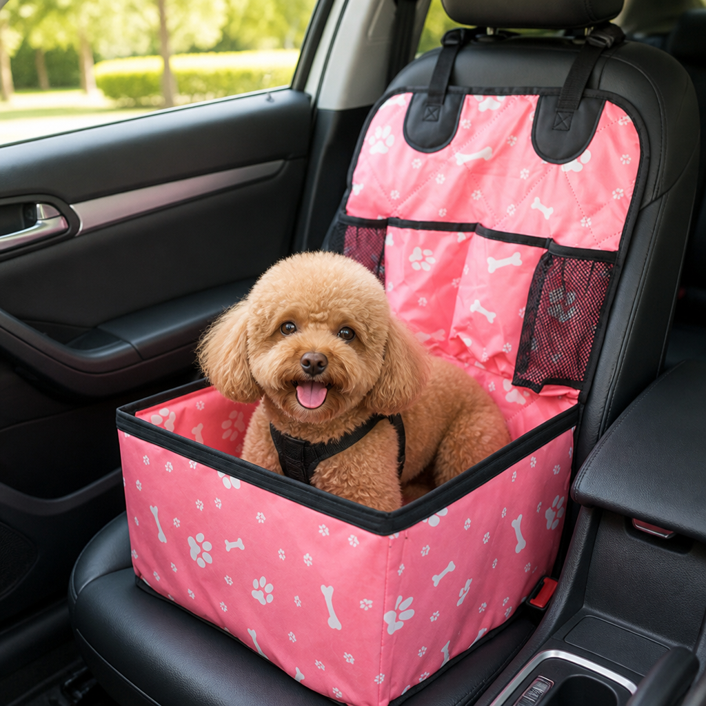 DogBedHouse Oxford Cloth Stain-Resistant & Washable Car Seat Mat (Front Passenger)
