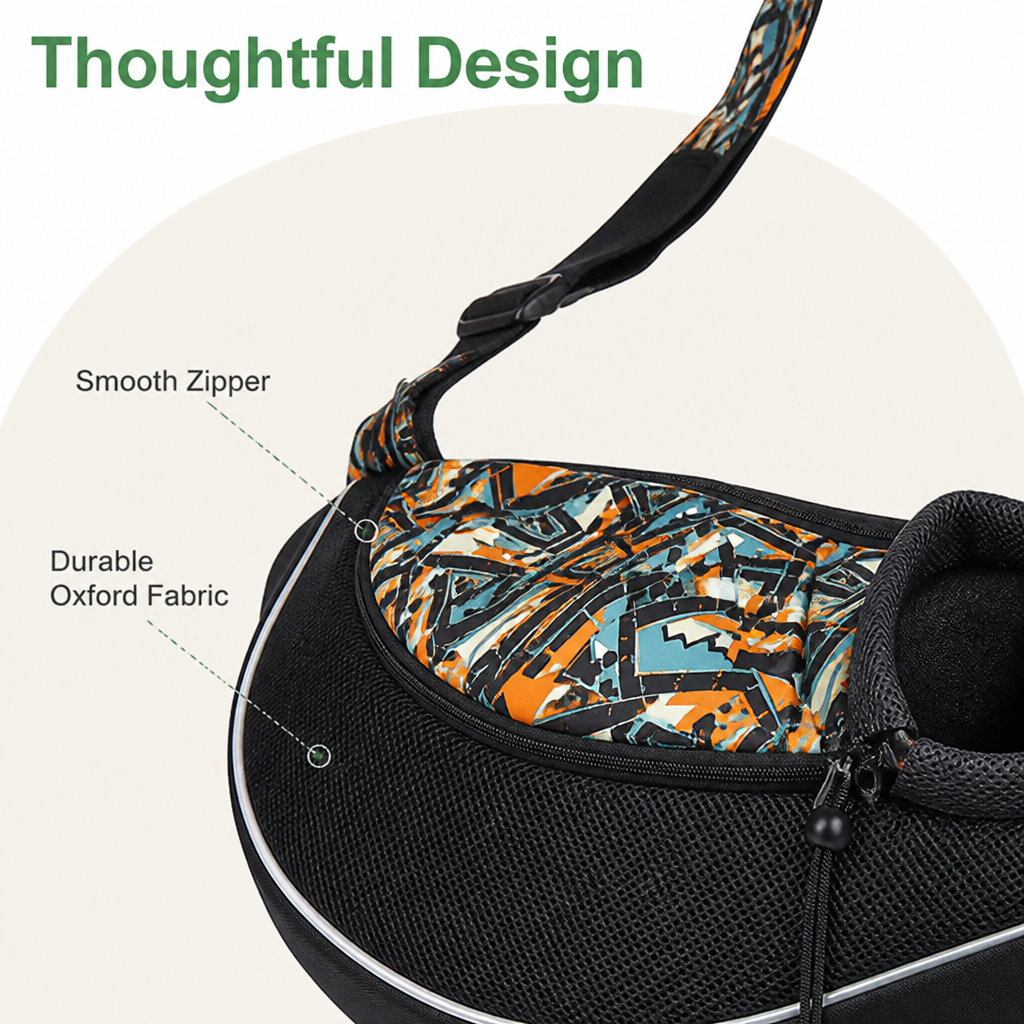 DogBedHouse Oxford Fabric & Safety Harness Sling Carrier