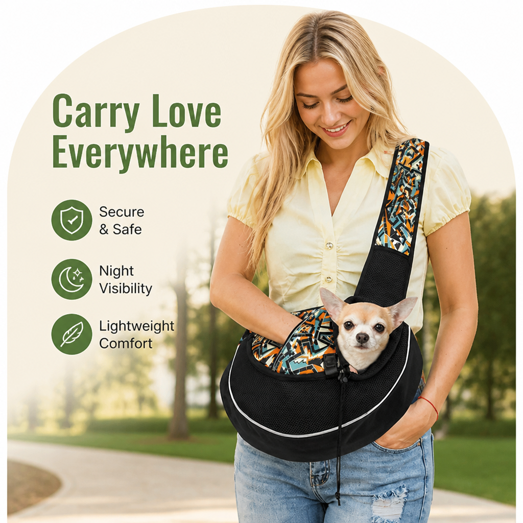 DogBedHouse Oxford Fabric & Safety Harness Sling Carrier