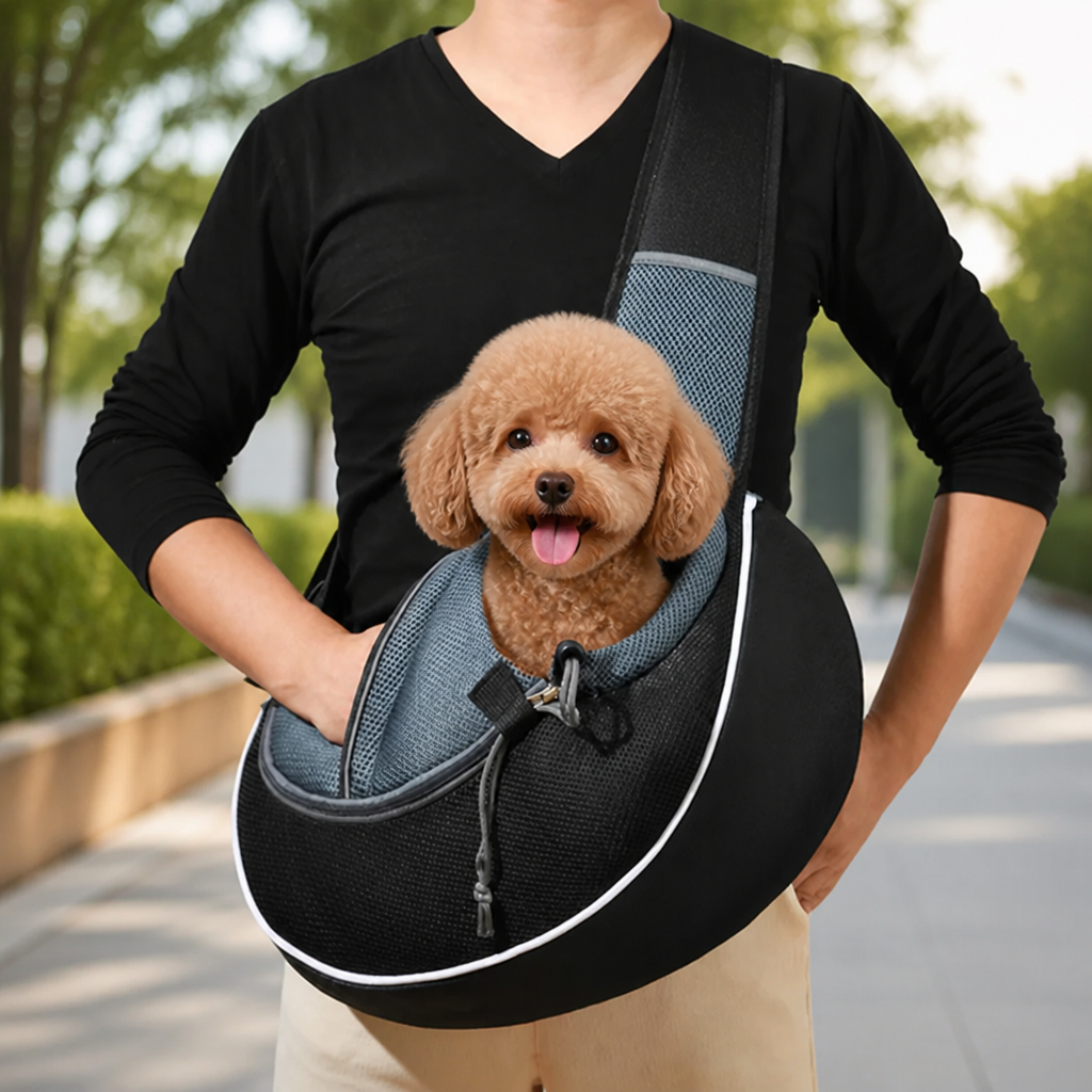 DogBedHouse Oxford Fabric & Safety Harness Sling Carrier
