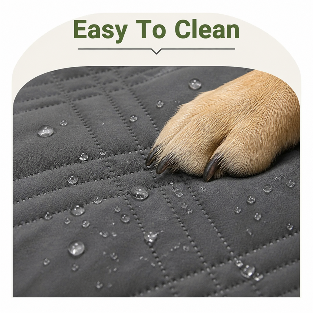 DogBedHouse Plaid Water-Repellent & Non-Slip Sofa Seat Cover