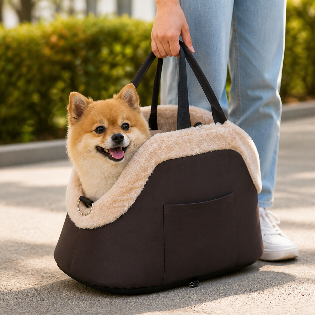 DogBedHouse Plush & Anti-Slip Travel Carrier