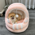 DogBedHouse Plush Arctic Velvet & Insulated Cat Cave Bed