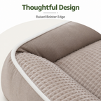 DogBedHouse Plush Bolster & Washable Dog Sofa Bed
