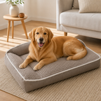 DogBedHouse Plush Bolster & Washable Dog Sofa Bed