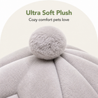 DogBedHouse Plush Coral Velvet Cat & Small Dog Cave Bed (Machine-Washable)