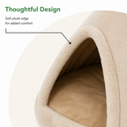 DogBedHouse Plush Coral Velvet & Cotton-Filled Pet Teepee
